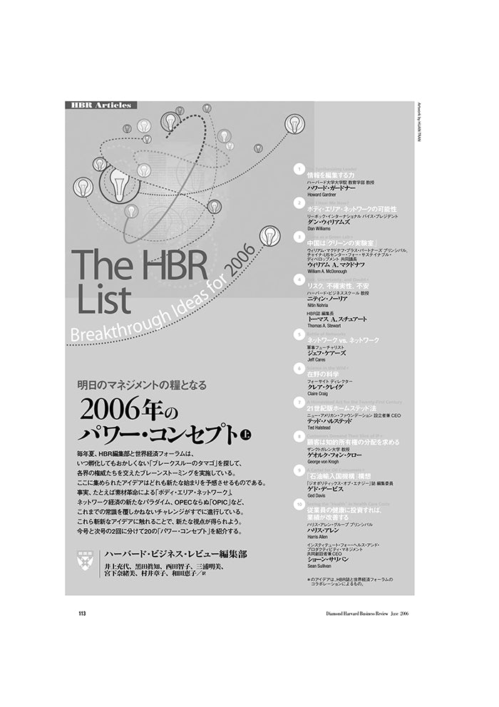 2006年のパワーコンセプト(上)