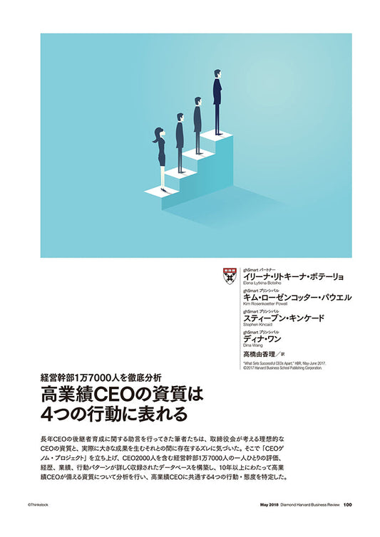 高業績CEOの資質は4つの行動に表れる